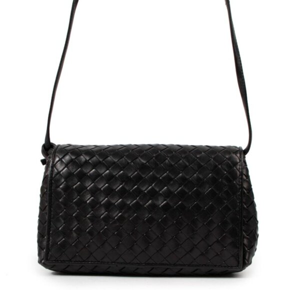 Bottega Veneta Vintage Black Intrecciato Tassel Crossbody Bag - Picture 2 of 3